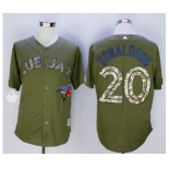 Men Toronto Blue Jays #20 Josh Donaldson Green 2016 Official Cool Base Jersey