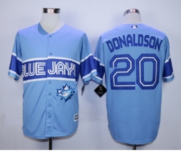 Men Toronto Blue Jays #20 Josh Donaldson Light Blue Exclusive 2016 Official Cool Base Jersey