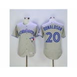 Men Toronto Blue Jays #20 Josh Donaldson Majestic Gray Flexbase Authentic Collection Player Jersey