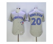 Men Toronto Blue Jays #20 Josh Donaldson Majestic Gray Flexbase Authentic Collection Player Jersey