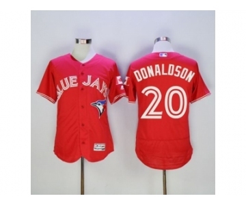 Men Toronto Blue Jays #20 Josh Donaldson Majestic Red Flexbase Authentic Collection Player Jersey