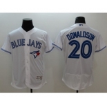 Men Toronto Blue Jays #20 Josh Donaldson Majestic white Flexbase Authentic Collection Player Jersey