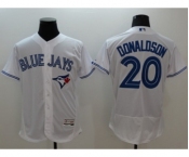 Men Toronto Blue Jays #20 Josh Donaldson Majestic white Flexbase Authentic Collection Player Jersey