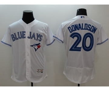 Men Toronto Blue Jays #20 Josh Donaldson Majestic white Flexbase Authentic Collection Player Jersey