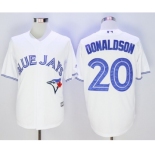 Men Toronto Blue Jays #20 Josh Donaldson White 2016 Official Cool Base Jersey