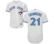 Men Toronto Blue Jays #21 michael saunders Majestic White Flexbase Authentic Collection Player Jersey[saunders]