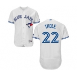 Men Toronto Blue Jays #22 josh thole Majestic White Flexbase Authentic Collection Player Jersey