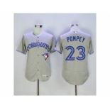 Men Toronto Blue Jays #23 Dalton Pompey Majestic Gray Flexbase Authentic Collection Player Jersey