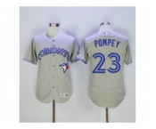 Men Toronto Blue Jays #23 Dalton Pompey Majestic Gray Flexbase Authentic Collection Player Jersey