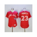 Men Toronto Blue Jays #23 Dalton Pompey Majestic Red Flexbase Authentic Collection Player Jersey