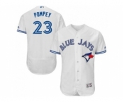 Men Toronto Blue Jays #23 Dalton Pompey Majestic White Flexbase Authentic Collection Player Jersey