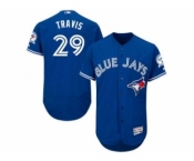 Men Toronto Blue Jays #29 Devon Travis Majestic Blue Flexbase Authentic Collection Player Jersey[Travis]