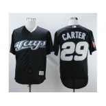 Men Toronto Blue Jays #29 Joe Carter Black 2008 Turn Back The Clock Stitched MLB Jersey