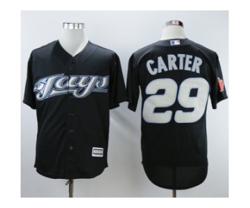 Men Toronto Blue Jays #29 Joe Carter Black 2008 Turn Back The Clock Stitched MLB Jersey