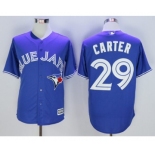 Men Toronto Blue Jays #29 Joe Carter Blue 2016 Official Cool Base Jersey