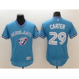 Men Toronto Blue Jays #29 Joe Carter Majestic Blue Flexbase Authentic Collection Cooperstown Player Jersey