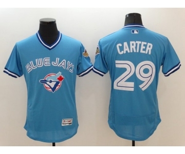 Men Toronto Blue Jays #29 Joe Carter Majestic Blue Flexbase Authentic Collection Cooperstown Player Jersey