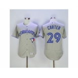 Men Toronto Blue Jays #29 Joe Carter Majestic Gray Flexbase Authentic Collection Player Jersey[Carter]