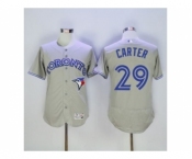 Men Toronto Blue Jays #29 Joe Carter Majestic Gray Flexbase Authentic Collection Player Jersey[Carter]