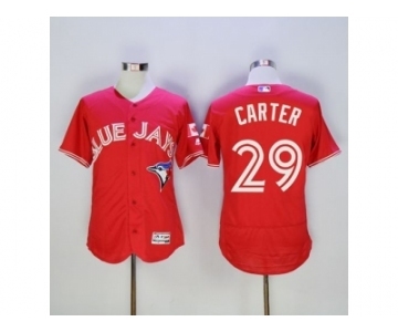 Men Toronto Blue Jays #29 Joe Carter Majestic Red Flexbase Authentic Collection Player Jersey[Carter]