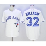 Men Toronto Blue Jays #32 Roy Halladay White 2016 Official Cool Base Jersey