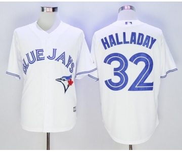 Men Toronto Blue Jays #32 Roy Halladay White 2016 Official Cool Base Jersey