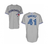 Men Toronto Blue Jays #41 Aaron Sanchez Gray Jersey