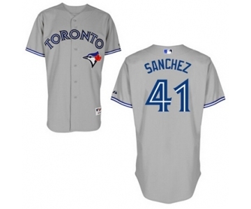 Men Toronto Blue Jays #41 Aaron Sanchez Gray Jersey