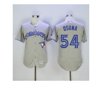 Men Toronto Blue Jays #54 Roberto Osuna Majestic Gray Flexbase Authentic Collection Player Jersey