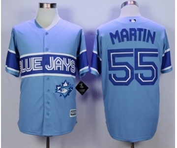 Men Toronto Blue Jays #55 Russell Martin Light Blue Exclusive 2016 Official Cool Base Jersey