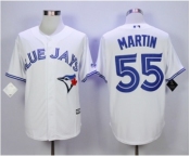 Men Toronto Blue Jays #55 Russell Martin White 2016 Official Cool Base Jersey