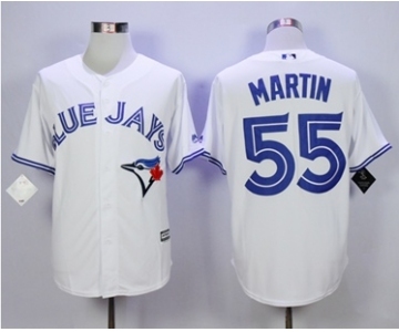 Men Toronto Blue Jays #55 Russell Martin White 2016 Official Cool Base Jersey