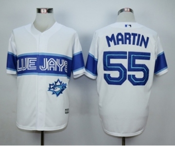 Men Toronto Blue Jays #55 Russell Martin White Exclusive 2016 Official Cool Base Jersey