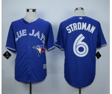 Men Toronto Blue Jays #6 Marcus Stroman Blue 2016 Official Cool Base Jersey