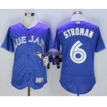 Men Toronto Blue Jays #6 Marcus Stroman Majestic Blue Flexbase Authentic Collection Player Jersey