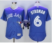 Men Toronto Blue Jays #6 Marcus Stroman Majestic Blue Flexbase Authentic Collection Player Jersey