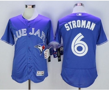 Men Toronto Blue Jays #6 Marcus Stroman Majestic Blue Flexbase Authentic Collection Player Jersey