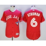 Men Toronto Blue Jays #6 Marcus Stroman Majestic Red Flexbase Authentic Collection Player Jersey