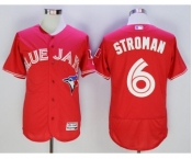 Men Toronto Blue Jays #6 Marcus Stroman Majestic Red Flexbase Authentic Collection Player Jersey