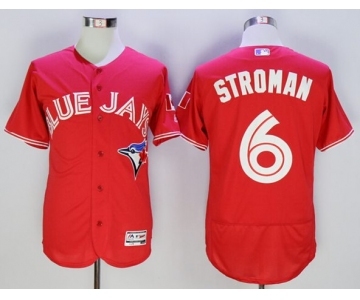 Men Toronto Blue Jays #6 Marcus Stroman Majestic Red Flexbase Authentic Collection Player Jersey