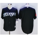 Men Toronto Blue Jays Blank Black 2016 Official Cool Base Jersey