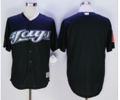 Men Toronto Blue Jays Blank Black 2016 Official Cool Base Jersey