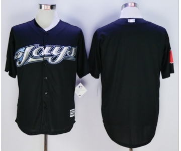 Men Toronto Blue Jays Blank Black 2016 Official Cool Base Jersey