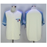 Men Toronto Blue Jays Blank Cream Blue 2016 Official Cool Base Jersey