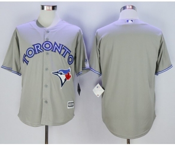 Men Toronto Blue Jays Blank Gray 2016 Official Cool Base Jersey