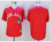 Men Toronto Blue Jays Blank Red 2016 Official Cool Base Jersey