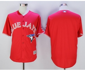 Men Toronto Blue Jays Blank Red 2016 Official Cool Base Jersey