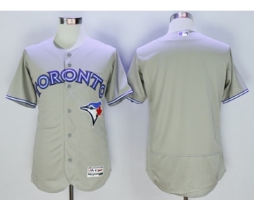 Men Toronto Blue Jays blank Majestic Gray Flexbase Authentic Collection Player Jersey