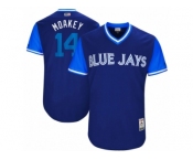 Men's 2017 Little League World Series Blue Jays #14 Justin Smoak Moakey Royal Jersey