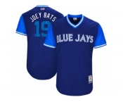 Men's 2017 Little League World Series Blue Jays #19 Jose Bautista Joey Bats Royal Jersey